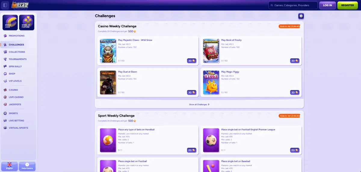 Spinbara casino weekly cashback and reload bonus promotions page Australia