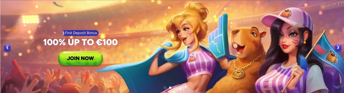 Spinbara casino demo mode pokie lobby showing free play options without registration